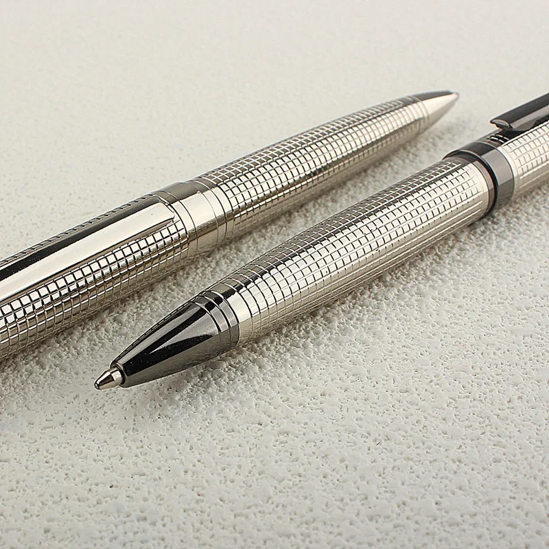 Gel Pens Ballpoint Pen Ball Point Pen Metal Pen Stainless Steel Material Rotate Gel Pens Ink Blue Writing Ballpoint Pen Point 0.7mm for School Office Stationery