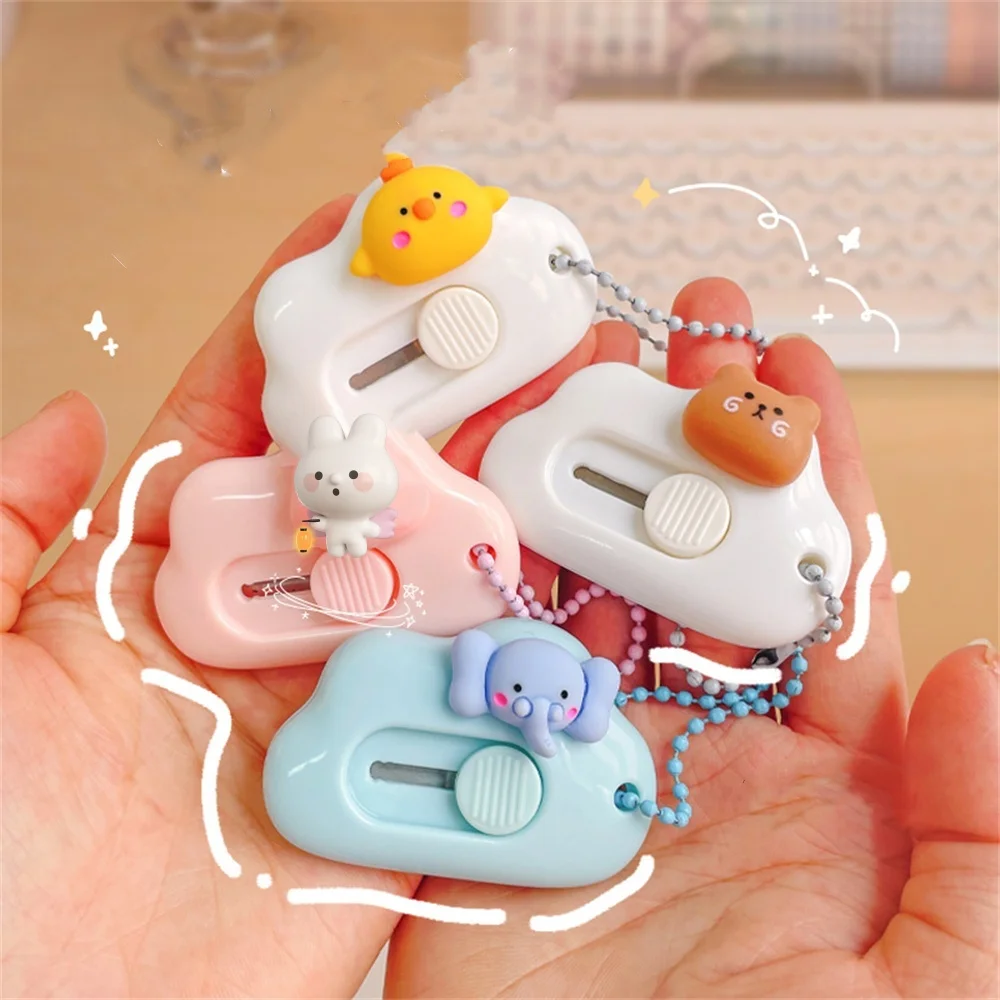 Cute Mini Utility Knife Retractable Letter Opener Portable Carton Opener Paper Cutting Tool School Office utility knife paper cutter box cutter cutting knife paper cutting knife box opener