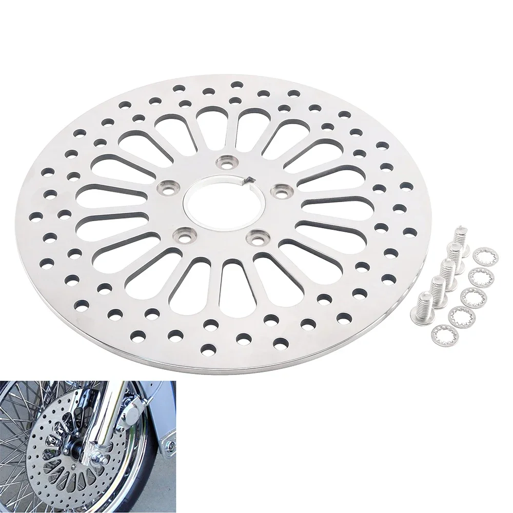 

11.5" High-Polished Front Brake Disc Rotor 292MM For Harley Davidson Touring Sportster Softail Dyna Early Super Glide Motorcycle