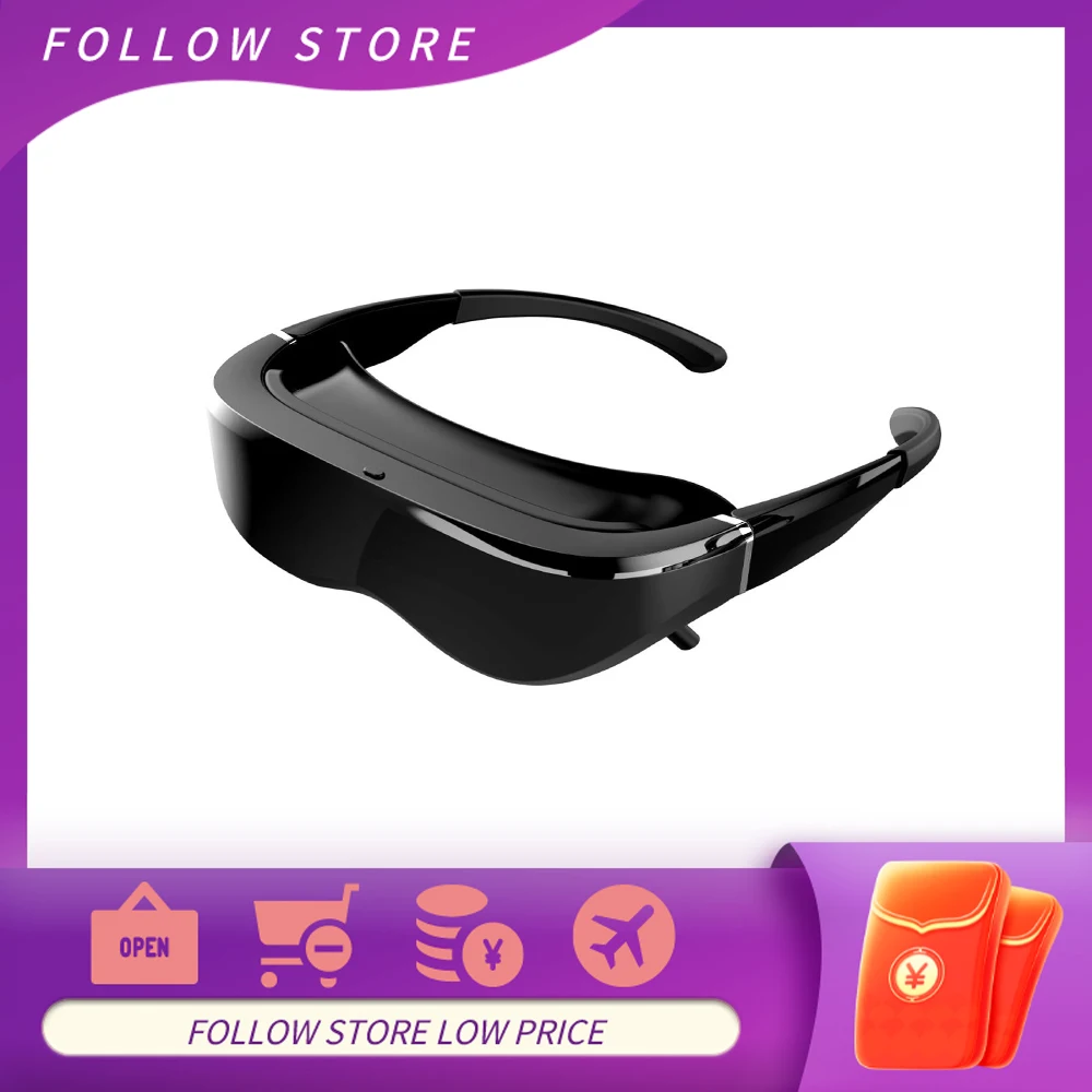 E812 Portable Video Glasses 3d Head Mounted Binocular Display With Hd