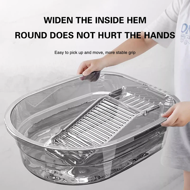 Thickened Washing Board Plastic Washtub with Washboard Laundry Tub Washtub Washing Kid Baby Clothes Board Cleaning Tools