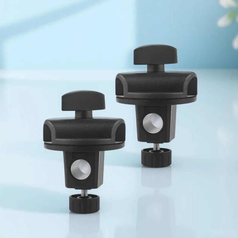 마이크 액세서리용 2개 크로스바 버클, 조절 가능한 휴대폰 홀더 어댑터, 라이브 방송 장비 클램프, 강력한 철제 ABS