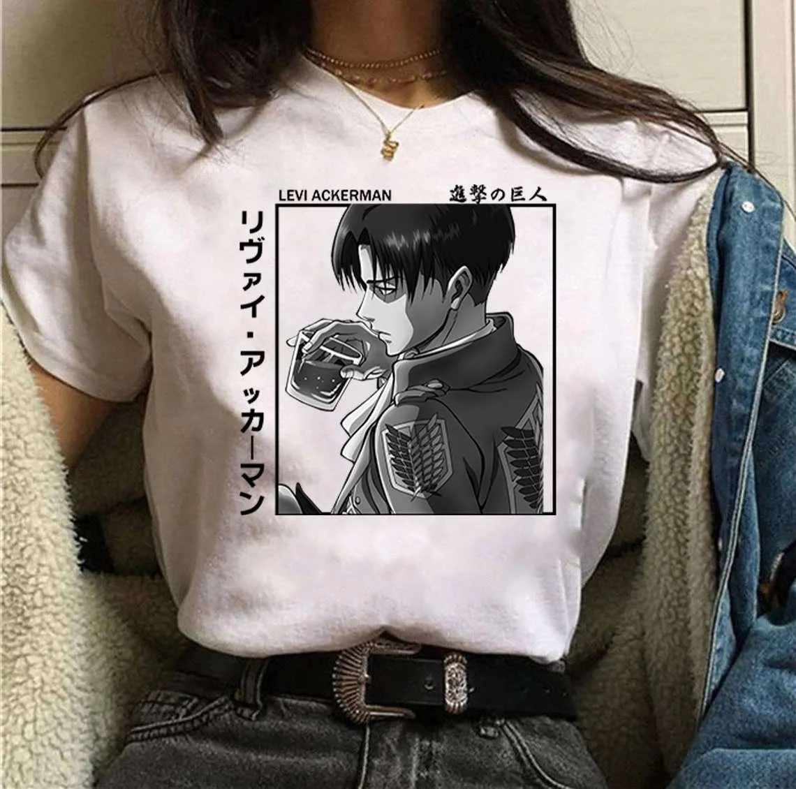 Japanese Anime T-shirt Men and Women Loose T-shirt Casual Streetwear Short Sleeve Shirt Tops