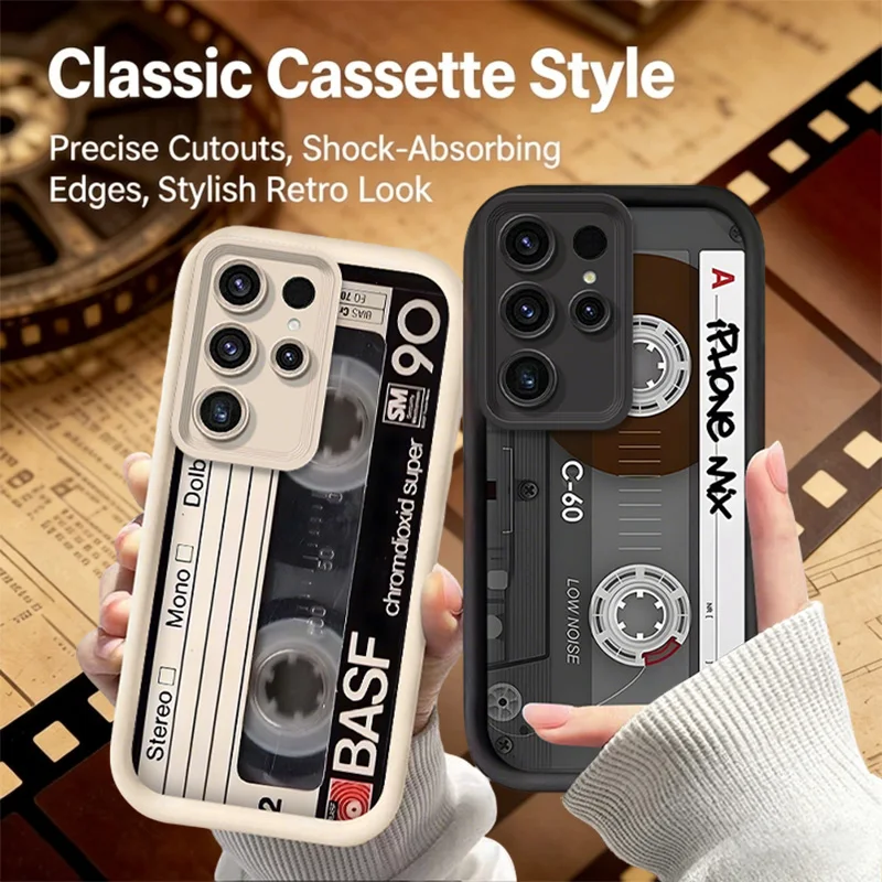 Retro Cassette Style Phone Case with Cool Vintage Vibe