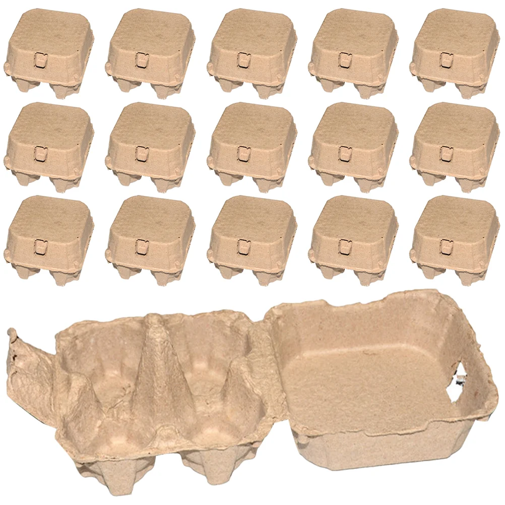 

25Pcs Paper Pulp Egg Cartons Empty Egg Cartons Egg Carrier Egg Storage Containers Fiber Egg Tray Holder Holds 4 Count Home