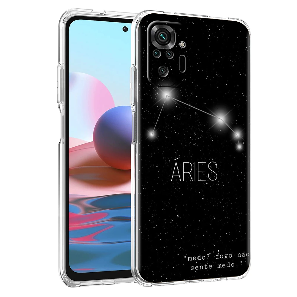 Constellation Virgo Aries Transparent Phone Case for Redmi 13C 12C 10C Note 13 12 11 11T K40 Gaming Plus Pro 5G Soft Cover Shell – Detail 7