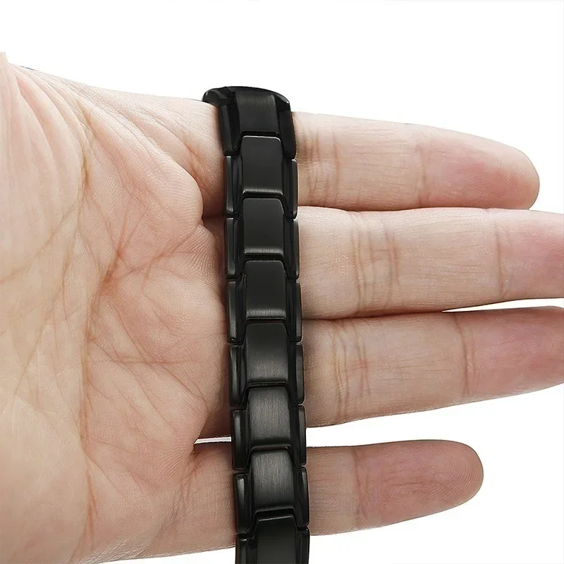 Creative Titanium Steel Bracelet Magnetic Man Charm Masculinity Leather Bracelet Stainless Steel Magnetic Buckle Punk