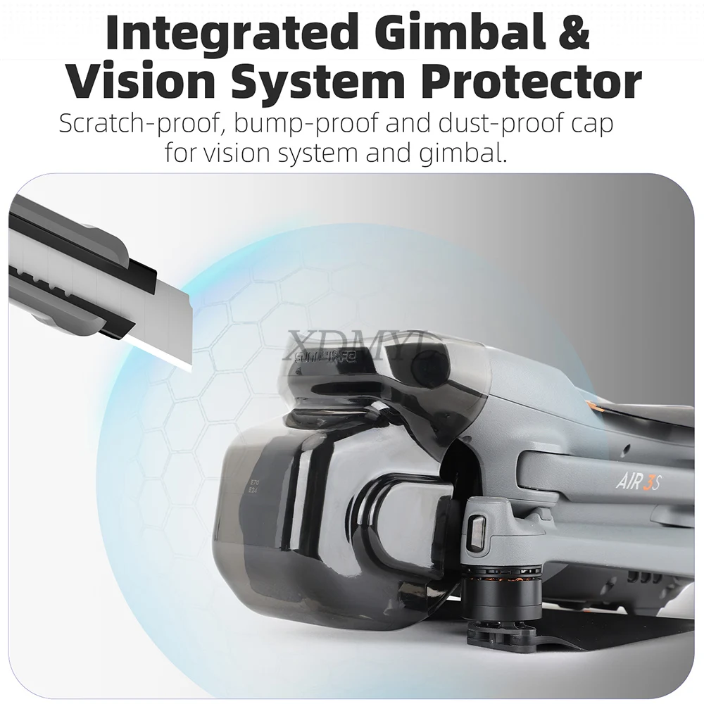 Description Picture 4 of itemSunnylife Gimbal Dustproof Protection Cover Anti-Scratch Dustproof Fixed Buckle Cover Lens Cap For DJI AIR 3S Drone Accessories