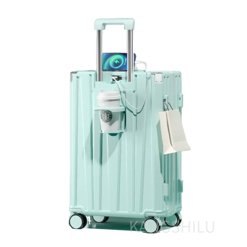 New Carry-on Case 20''24''26''28''-Inch Travel Suitcase With Wheels Roller Luggage Multi-Functional Password Trolley Case Zipper