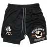 Anime Haikyuu 2 in 1 Compreesion Shorts for Men Gym Workout Running Volleyball Athletic Summer Performance Shorts with Pockets 5