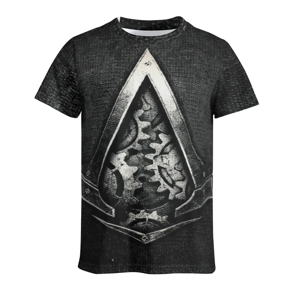 thumbnail image 1 of Camiseta de manga corta con cuello redondo y nueva camiseta de verano de Ass-assin's Cre-ed para hombre, 1 of 4