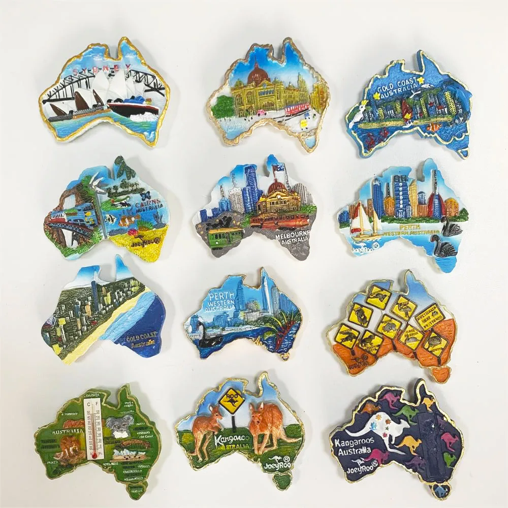 

Australia Map Shaped Fridge magnets Melbourne Perth Western Gold Coast Sydney Australi World Travel Souvenir Magnetic Sticker