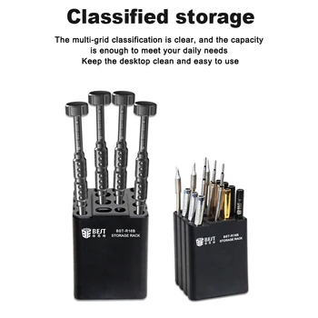 Mini 16-Hole Desktop Storage Rack for Tools and Accessories 3