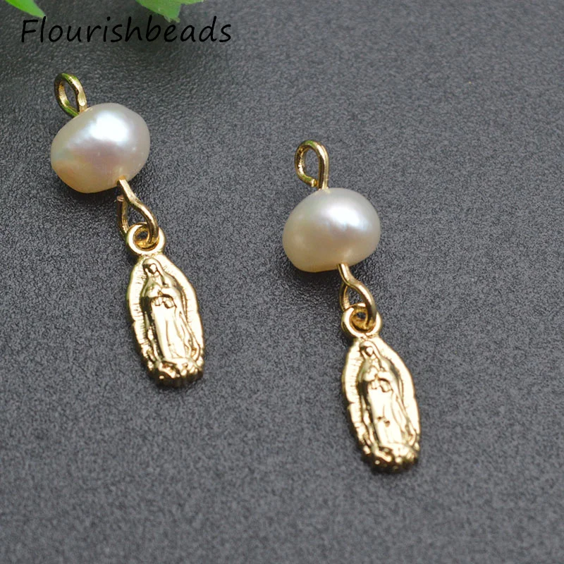 

20 шт. в партии, оптовая продажа, никелевые Антикоррозийные Позолоченные жемчужные бусины подвеска Иисус для «сделай сам», женские серьги, браслет, ожерелье