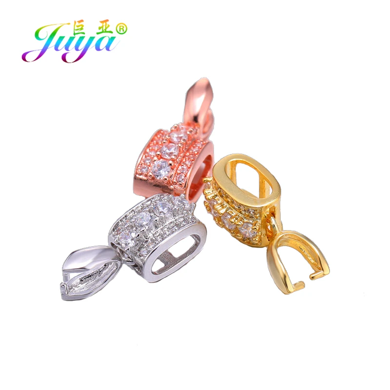 Elegant DIY Jewelry Pinch Clamp Clip Bails for Crafting Earrings and Necklaces
