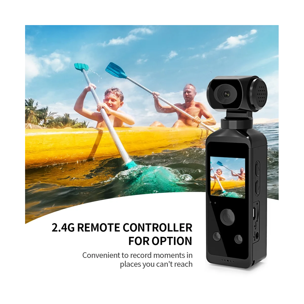 4K Pocket Action Camera HD LCD Screen 270° Rotatable Wifi Mini Sports