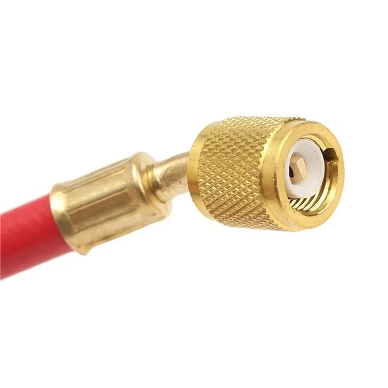 Manifold Gauge Set 3pcs R134A R410 R22 800-4000 PSI Manifold Gauge Set A/C Refrigeration Charging Hose HVAC Refrigerant Hoses Set With Ball Valve