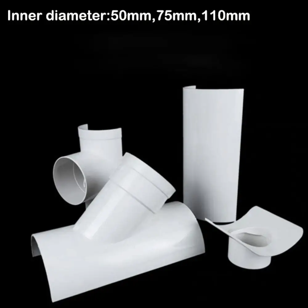 New PVC Tube Repair Patch White 50 75 110 Drain Pipe Repair Fittings Open Tee Tube Connectors Home