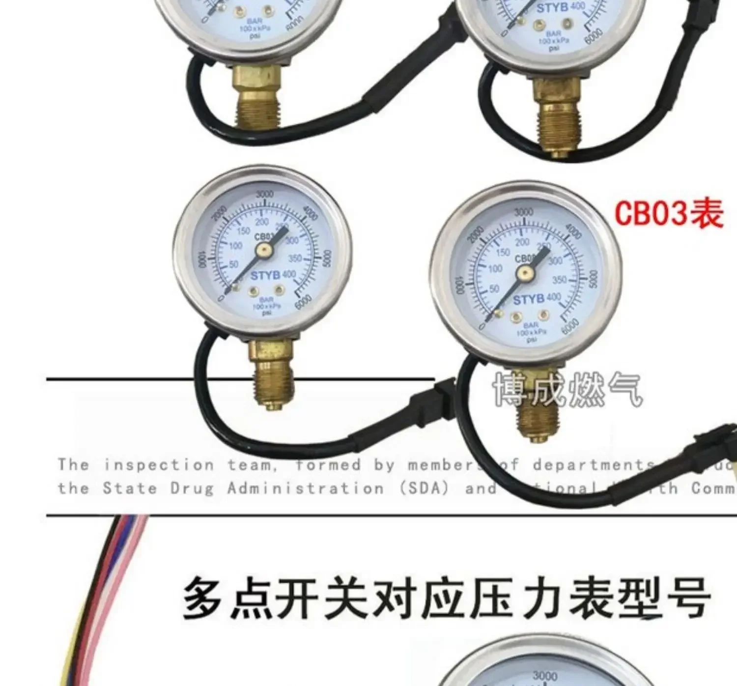 스테인리스 스틸 압력계 자동차 천연가스 CNG 가스