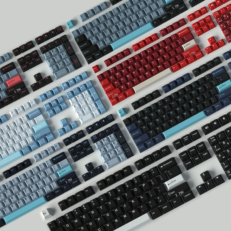 

173 Keys GMK Keycaps Cherry Profile Double Shot PBT Keycap For Mx Switch Mechanical Keyboard Olivia Arctic Red Samurai Wob Shoko