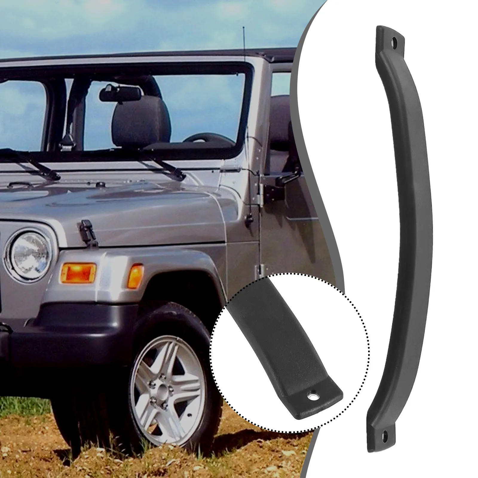 

Convenient and Reliable Door Pull Handle Grab for Jeep Wrangler TJ LJ 1997 2006 Front Left/Right Placement 5ES43DX9