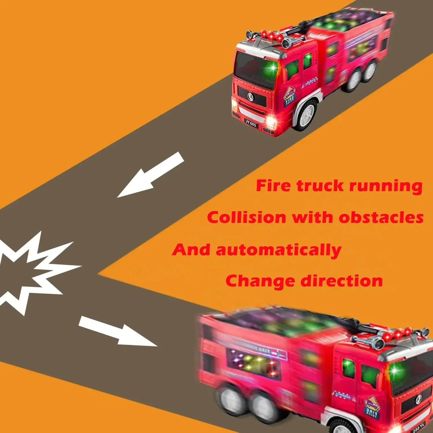 Children's Fire Truck Toy with Lights and Sounds - Perfect Birthday Gift