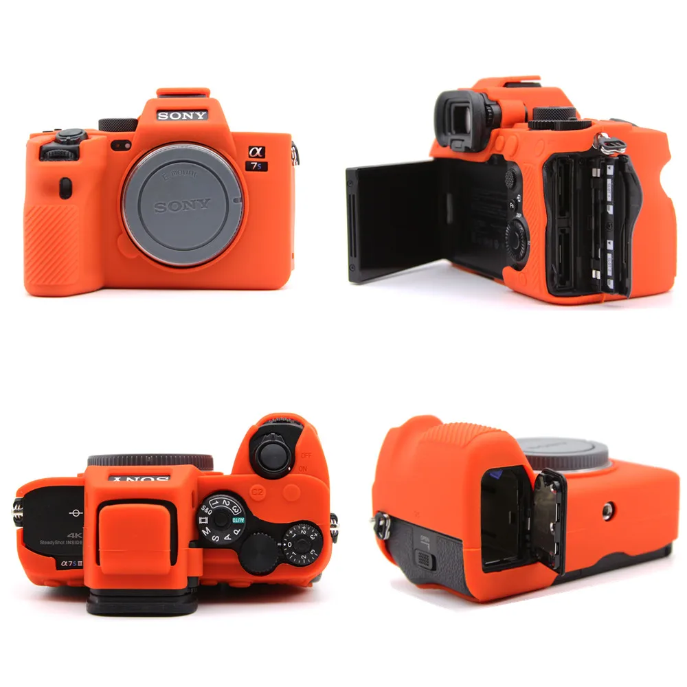 Iii Case de Borracha Silicone Capa Corpo Protetor Pele Quadro para Sony A7siii A7s Iii Ilce7sm3 A7s3 a1 Câmera A7s - Image 5