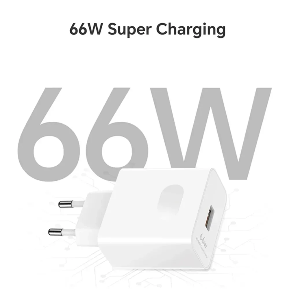 66W USB Fast Charge Power Adapter with 6A Type-C Cable Quick Charge For iPhone 16 15 Xiaomi Samsung Huawei Mate P60 Nova Charger