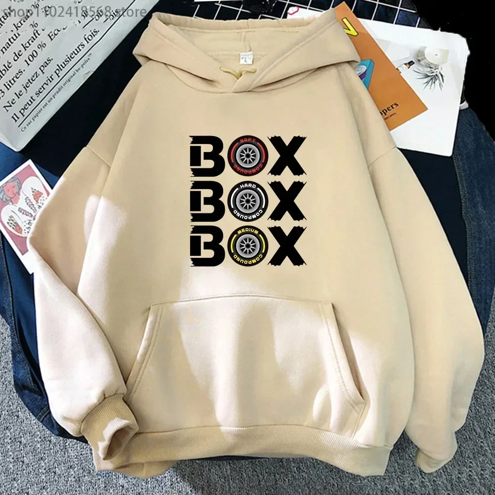 

Box Box Box Hodies F1 Tyre Compound V2 Sweatshirts Women's Long Sleeve Top Oversized Hooded Funny Games Men Clothing Y2k Clothes