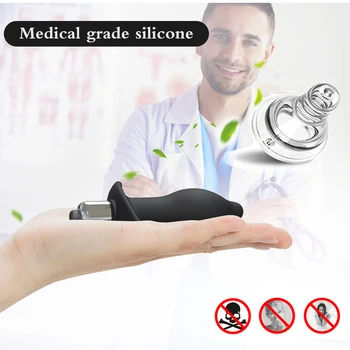 Male Prostate Massager Anal Plugs Vibrator Silicone Butt Plug For Men buttplug Delay Ejaculation Ring Vibrators Sex Toys For Men 5