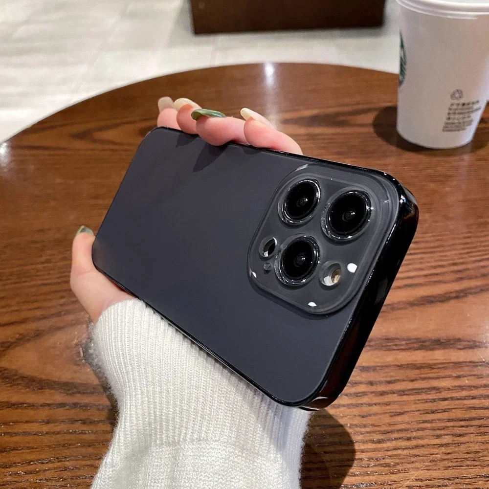 thumbnail image 1 of Funda fina mate Fashion AG para iPhone 11 12 13 14 15 16 Pro Max iPhone 15 Pro 16ProMax Protector de lente de vidrio Cubierta de parachoques chapada, 1 of 5