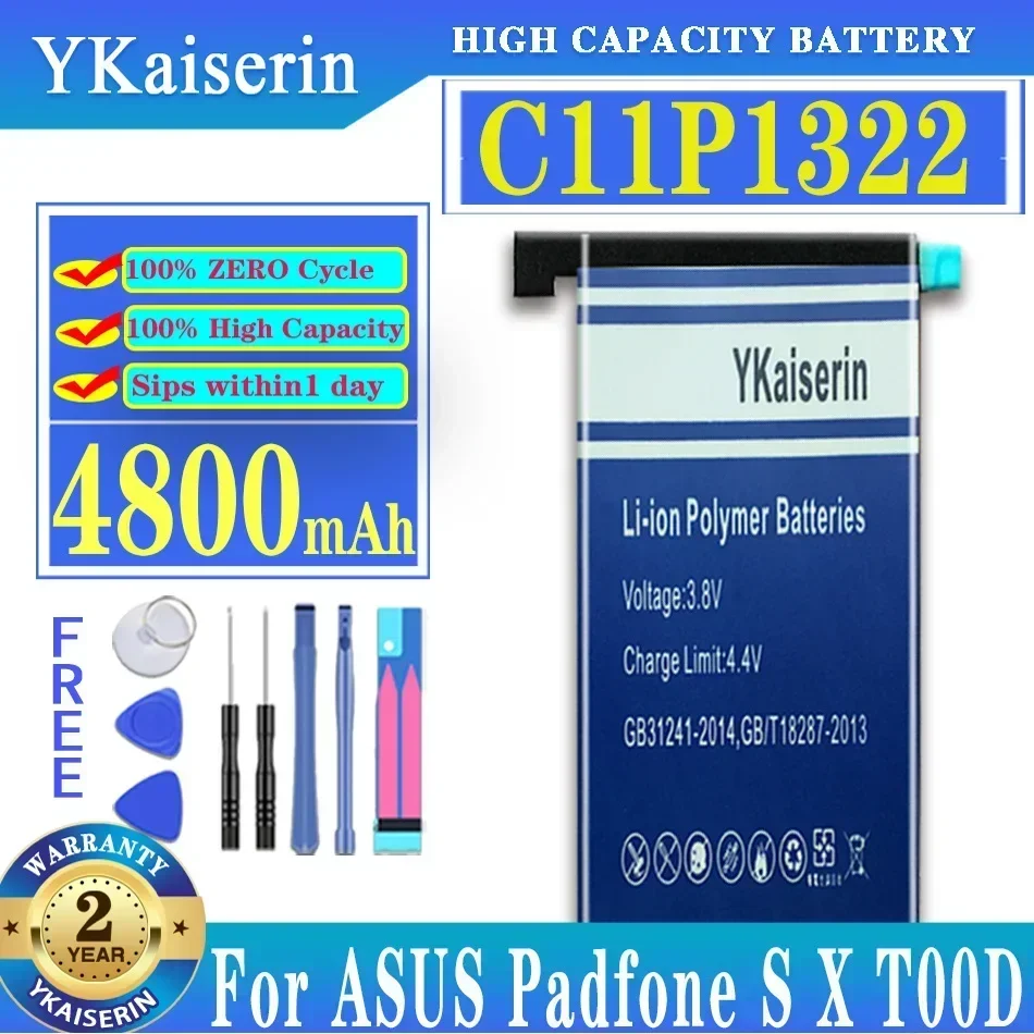 Tablet Battery For Asus Padfone S Padfone X T00D PF500KL T00N Lightweight Durable 4800mAh C11p1322