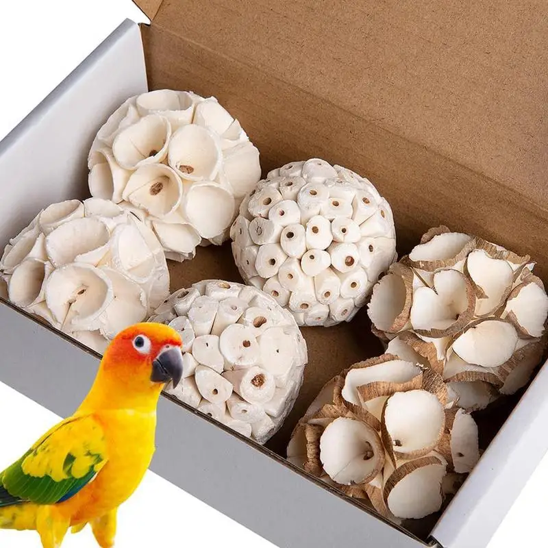 6pcs Bird Chewing Toys for Macaws Lovebirds Parakeets