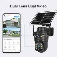LS VISION double écrans 8MP 4G caméra de sécurité solaire Wifi caméra de Surveillance extérieure humaine suivi automatique caméras de vidéosurveillance V380 Pro 2