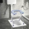 Toilet Seat for Bathroom Trong Bearing Capacity Comfortable Stable Bottom Shower Chair Washable Frosted Seat Board Commode Stool 3