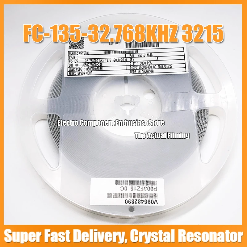 10PCS FC135-32.768KHZ 3215 SMD Passive Crystal Resonator 6PF