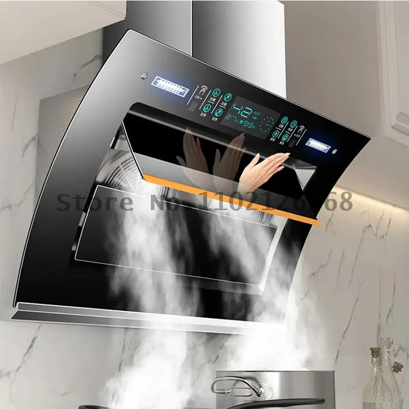 Household Multi-function Kitchen Range Hood Large Suction Double Motor Side Suction Small Rental Range Hood 2