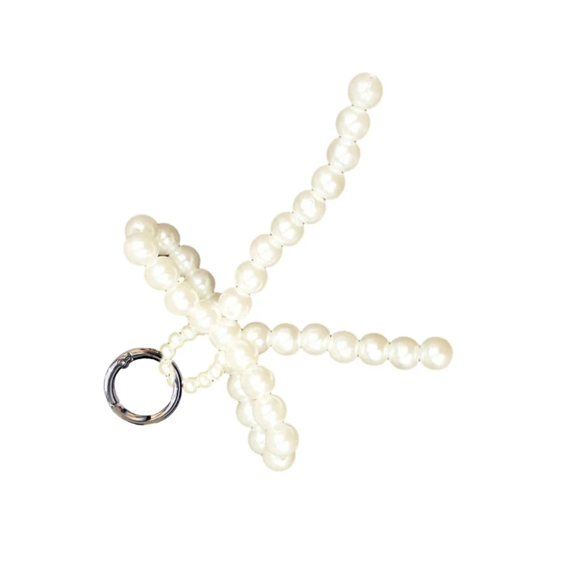 Porte-clés à breloques avec nœud en perles, pendentif doux Cool, ornement, à bijoux décoration pour