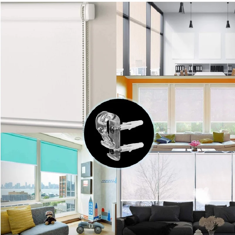 4PCS Child Safe Roller Blind Hook Fixed Clip for Shutter Vertical Roman Blind Chain Cord Rope String Holder Curtain Accessories