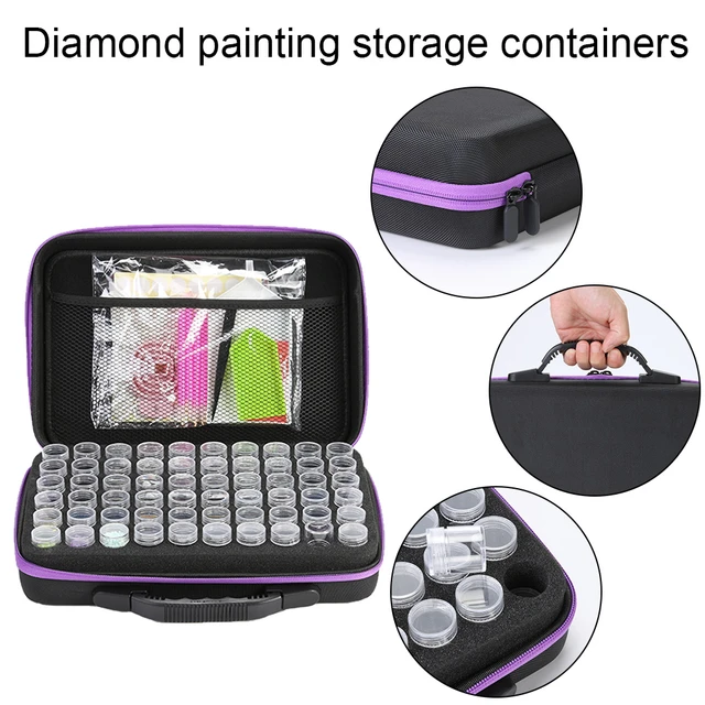 Caja de almacenamiento llena de diamond painting accesorios 