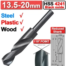 

HSS 4241 Twist Drill Bit 1/2 Straight Shank 13.5/14/14.5/15/15.5/16/16.5/20mm Angle For Iron Aluminum Copper Wood Drilling