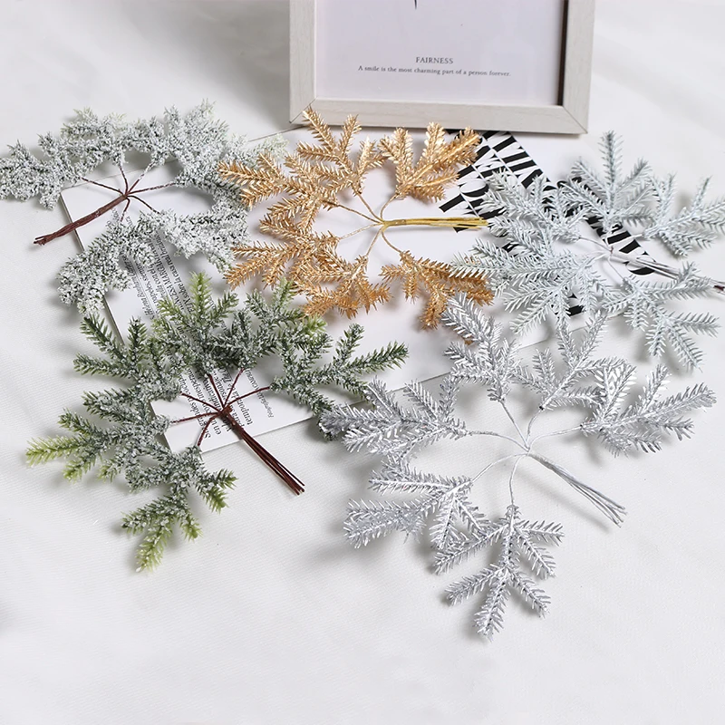 

6Pcs/Bundle Pine Cone Artificial Plants for Home Decor Christmas Decoration Fake Plant Xmas Tree Garland Ornaments DIY Accessory