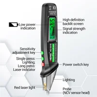 VC1019 Red Laser Test Pen Voice Broadcast Voltage Detector 12-1000V Volt Current Non-Contact Pen Electric Tester Meter Tool 2