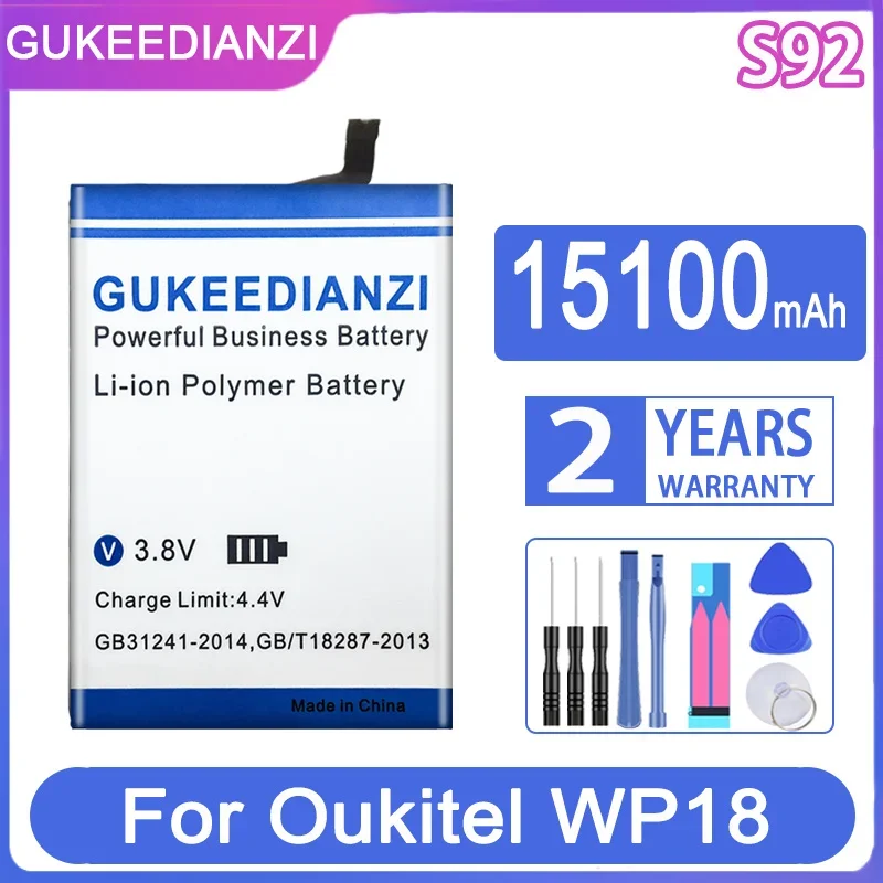 

GUKEEDIANZI Replacement Battery S92 15100mAh For Oukitel WP18 Mobile Phone Batteries