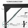 Computer Office Desk, 63 Inch Writing Work Study PC Wood Modern Desk with Storage Bag & Headphone Hook Simple Bedroom 6