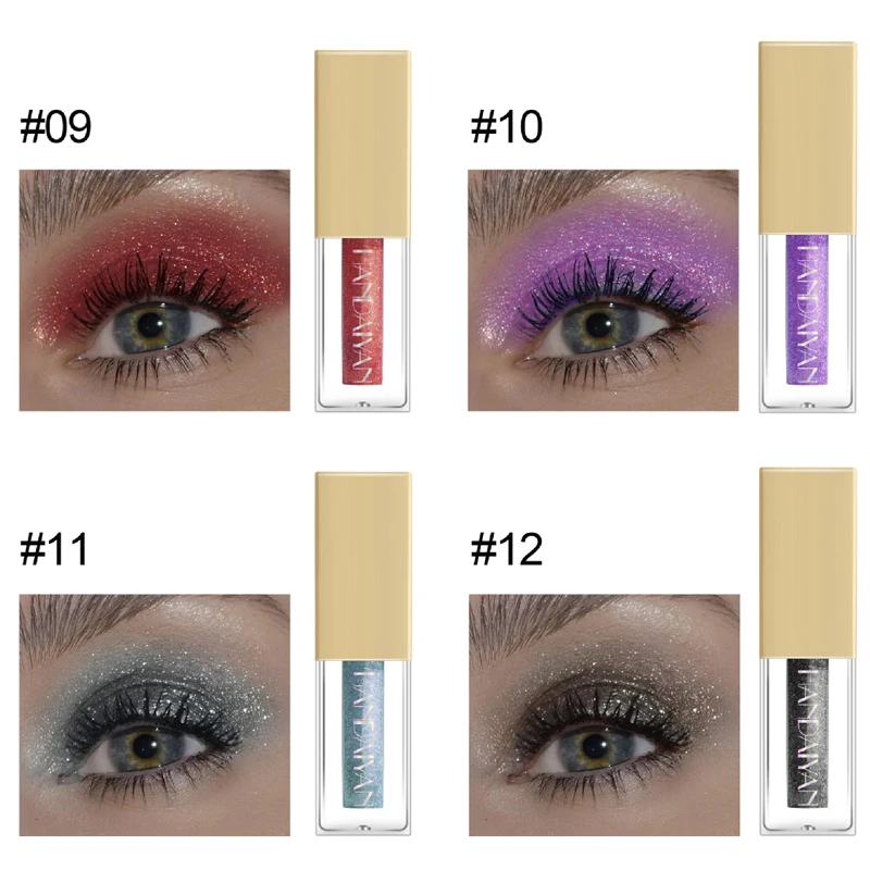 Eye shadow Black Glitter Shimmer Pigment Nude Makeup Waterproof Festival Eyes Metallic Smokey Liquid Cosmetics