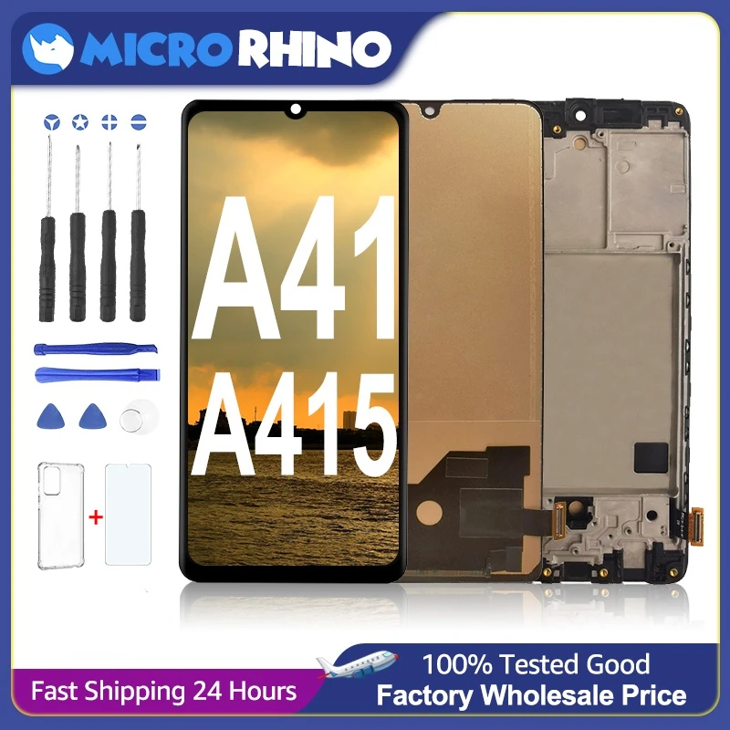 Original 6.1" Display For Samsung Galaxy A41 A415 A415F/Ds/Dsm/Dsn Touch Lcd Screen Digitizer Assembly Replacement With Gift