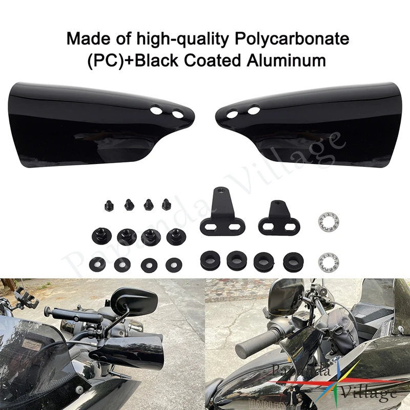 

Motorcycle Windshield Handguard Hand Guard For Harley Softail Convertible Cross Bones Custom Deluxe Rocker Springer Standard