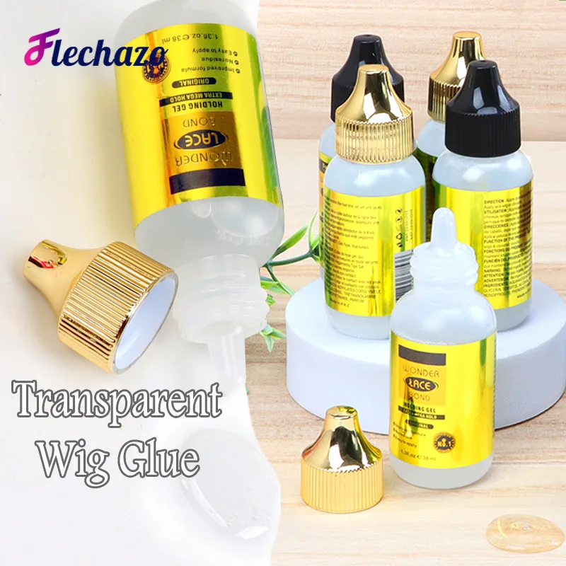 Transparent Wig Glue 38Ml Lace Glue Hair Replacement Adhesive Gel Waterproof Lace Front Wig No Residue