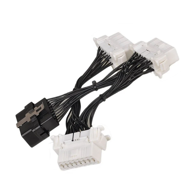 OBD2 OBD 2 OBD II Splitter Erweiterung Y kabel 1 Zu 3 Weibliche 16 Pin ...